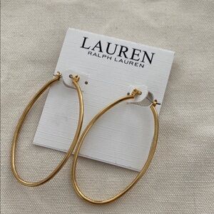 Lauren Ralph Lauren Gold Oval Hoop Earrings
